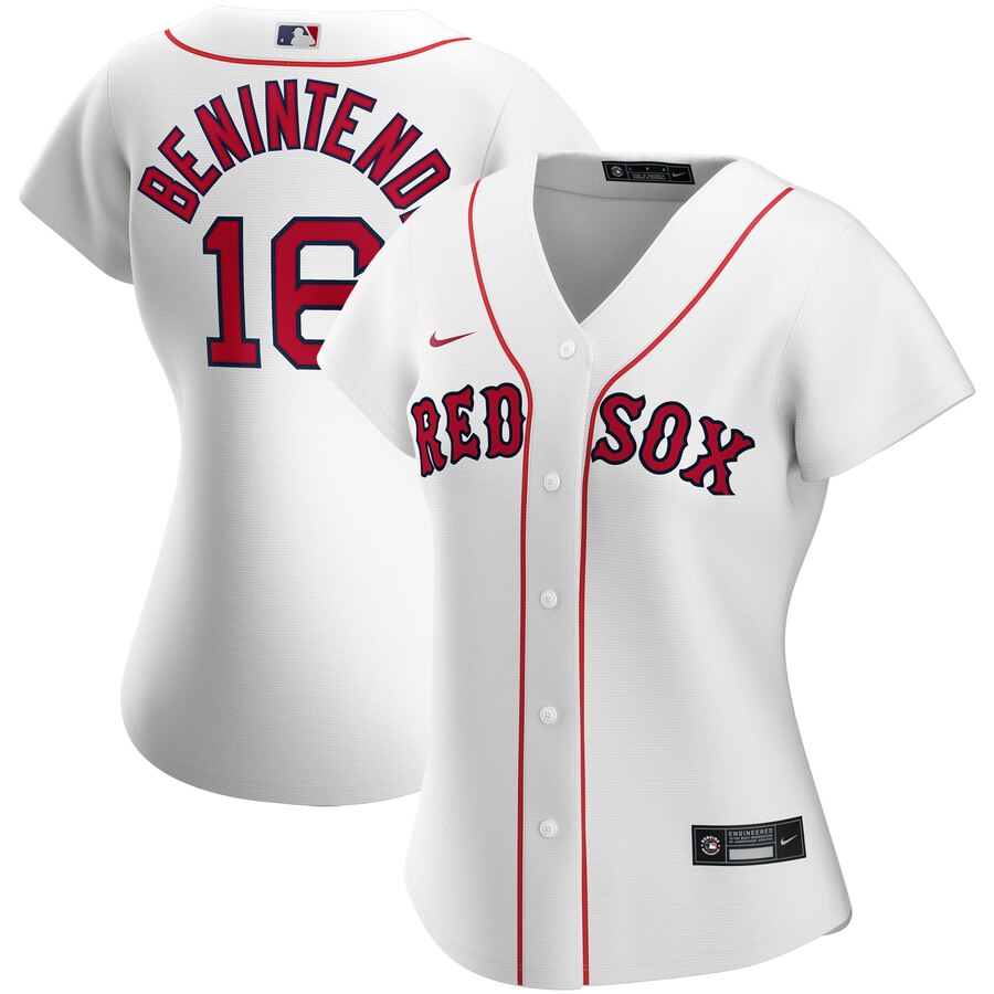 Boston Red Sox #16 Andrew Benintendi Nike Women Home 2020 MLB Player Jersey White->women mlb jersey->Women Jersey